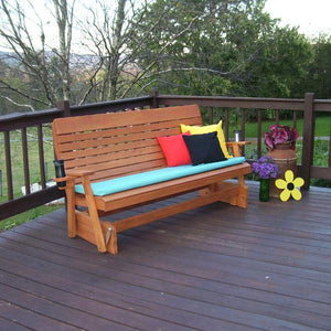 A & L Furniture Pressure Treated Pine Highback Glider Gliders 4ft / Unfinished
