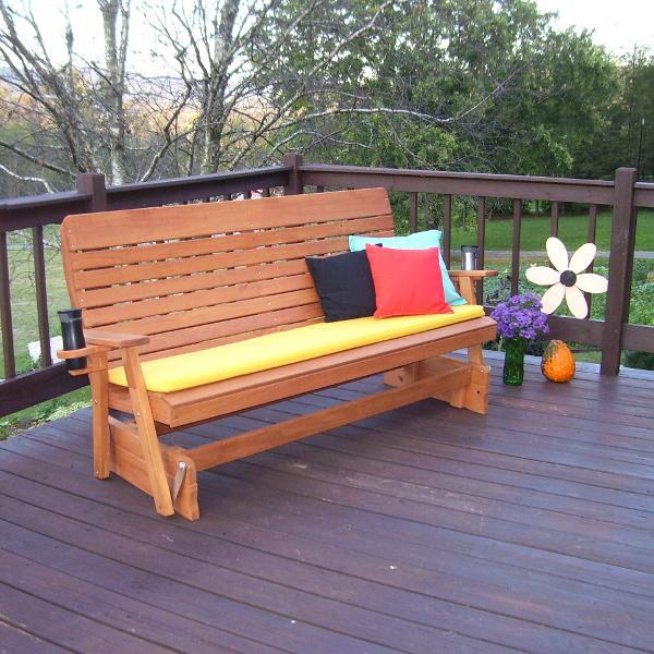 A &amp; L Furniture Pressure Treated Pine Highback Glider Gliders 4ft / Unfinished