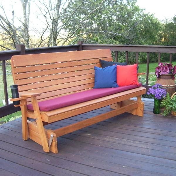 A &amp; L Furniture Pressure Treated Pine Highback Glider Gliders 4ft / Unfinished