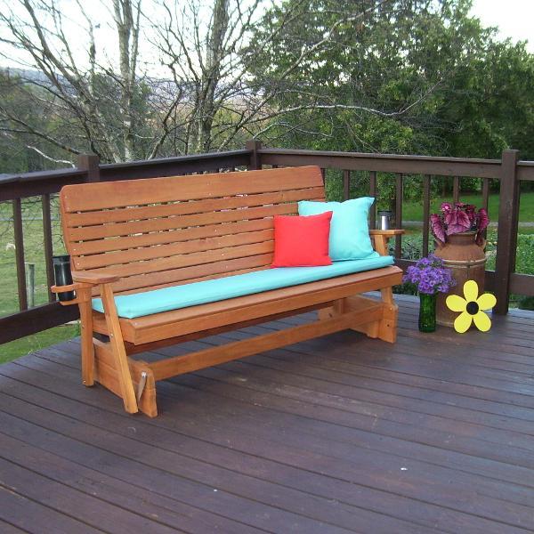 A &amp; L Furniture Pressure Treated Pine Highback Glider Gliders 4ft / Unfinished