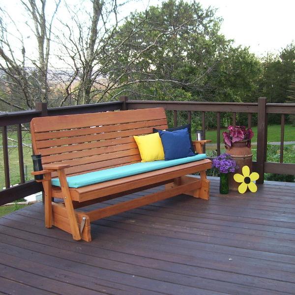 A &amp; L Furniture Pressure Treated Pine Highback Glider Gliders 4ft / Unfinished
