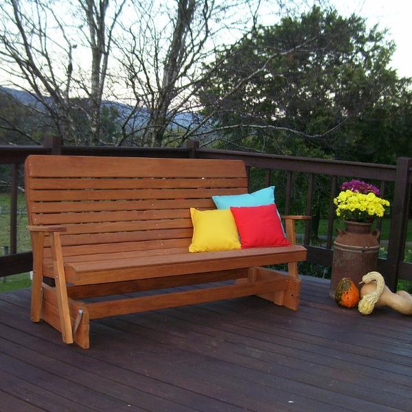 A &amp; L Furniture Pressure Treated Pine Highback Glider Gliders 4ft / Unfinished