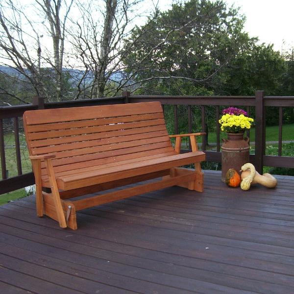A &amp; L Furniture Pressure Treated Pine Highback Glider Gliders 4ft / Unfinished