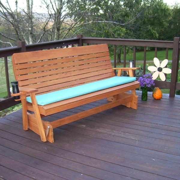 A &amp; L Furniture Pressure Treated Pine Highback Glider Gliders 4ft / Unfinished