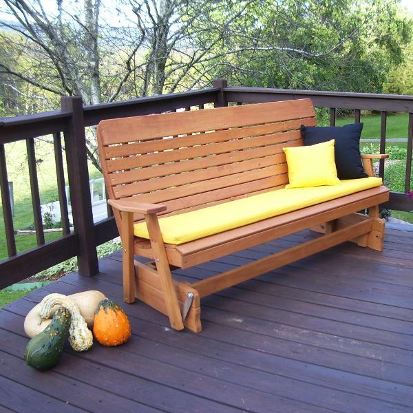 A &amp; L Furniture Pressure Treated Pine Highback Glider Gliders 4ft / Unfinished