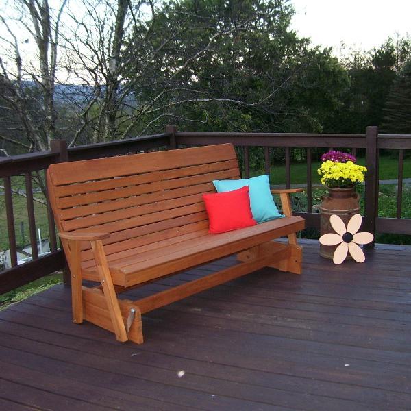A &amp; L Furniture Pressure Treated Pine Highback Glider Gliders 4ft / Unfinished