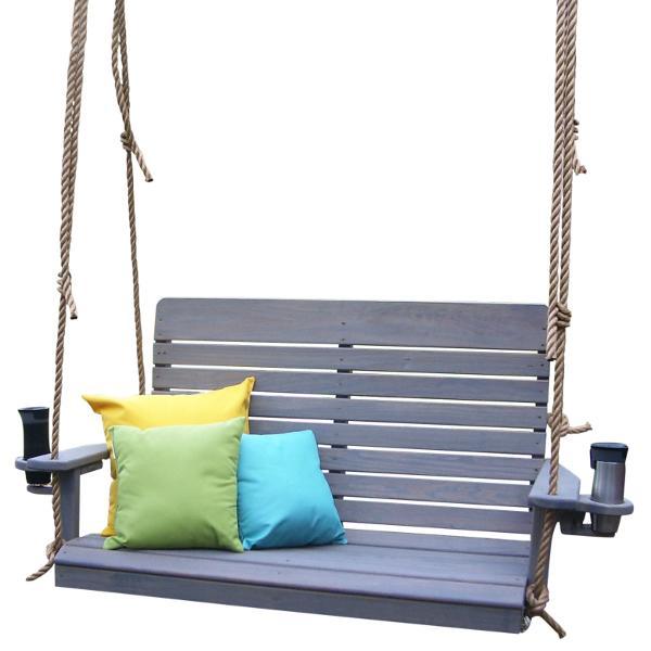 A &amp; L Furniture Pressure Treated Pine Highback Porch Swing Porch Swings 4ft / Unfinished