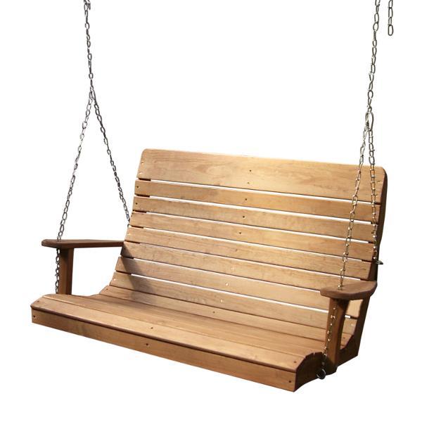 A &amp; L Furniture Pressure Treated Pine Highback Porch Swing Porch Swings 4ft / Unfinished