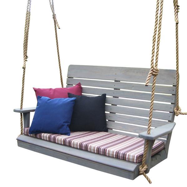 A &amp; L Furniture Pressure Treated Pine Highback Porch Swing Porch Swings 4ft / Unfinished