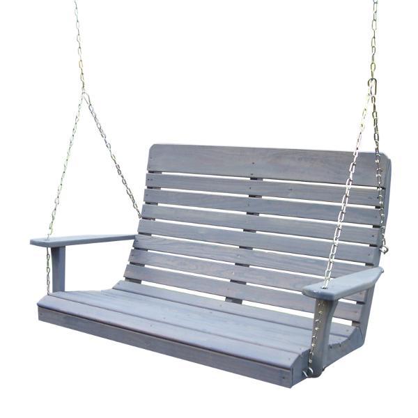 A &amp; L Furniture Pressure Treated Pine Highback Porch Swing Porch Swings 4ft / Unfinished