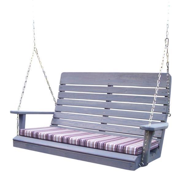 A &amp; L Furniture Pressure Treated Pine Highback Porch Swing Porch Swings 4ft / Unfinished