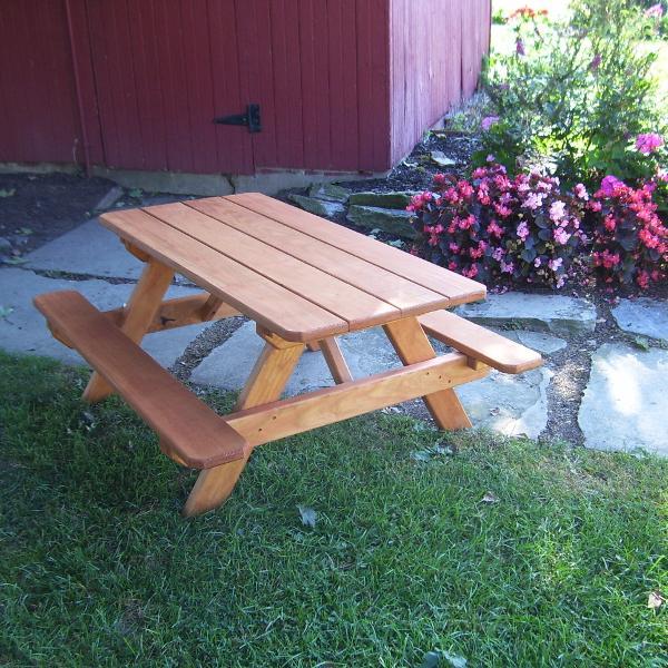 A &amp; L Furniture Pressure Treated Pine Kids Picnic Table Picnic Table Unfinished / No