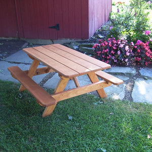 A & L Furniture Pressure Treated Pine Kids Picnic Table Picnic Table Unfinished / No