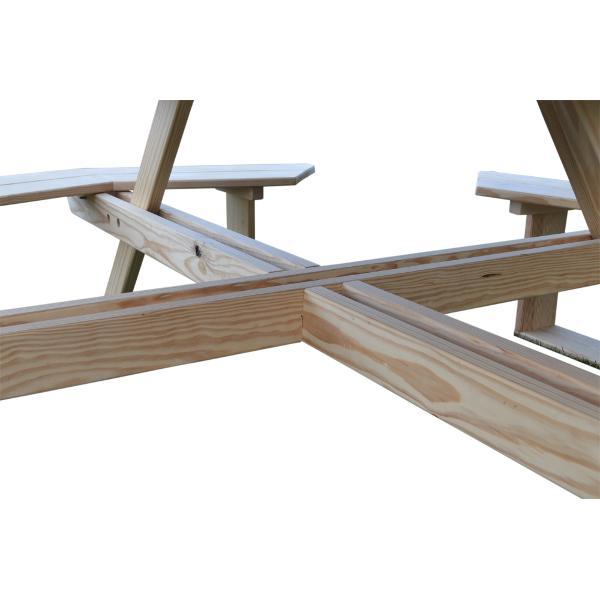 A &amp; L Furniture Pressure Treated Pine Square Walk-In Table Picnic Table Unfinished / No