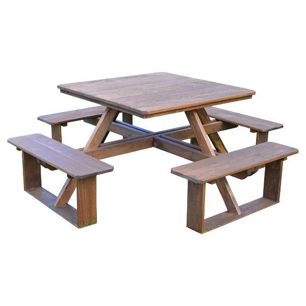 A &amp; L Furniture Pressure Treated Pine Square Walk-In Table Picnic Table Unfinished / No