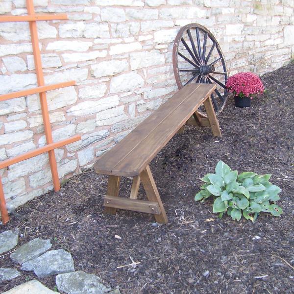A &amp; L Furniture Pressure Treated Pine Traditional Bench Picnic Benches 2ft / Unfinished