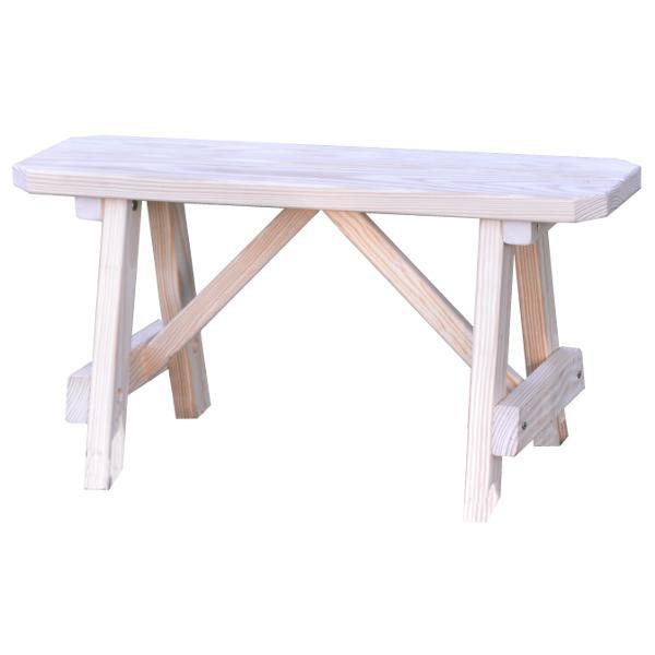 A &amp; L Furniture Pressure Treated Pine Traditional Bench Picnic Benches 2ft / Unfinished