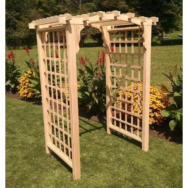 A & L Furniture Pressure Treated Yellow Pine Cambridge Arbor Porch Swing Stands 4ft / Unfinished