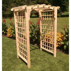 A & L Furniture Pressure Treated Yellow Pine Cambridge Arbor Porch Swing Stands 4ft / Unfinished