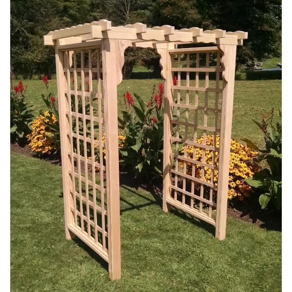 A &amp; L Furniture Pressure Treated Yellow Pine Lexington Arbor Porch Swing Stands 4ft / Unfinished
