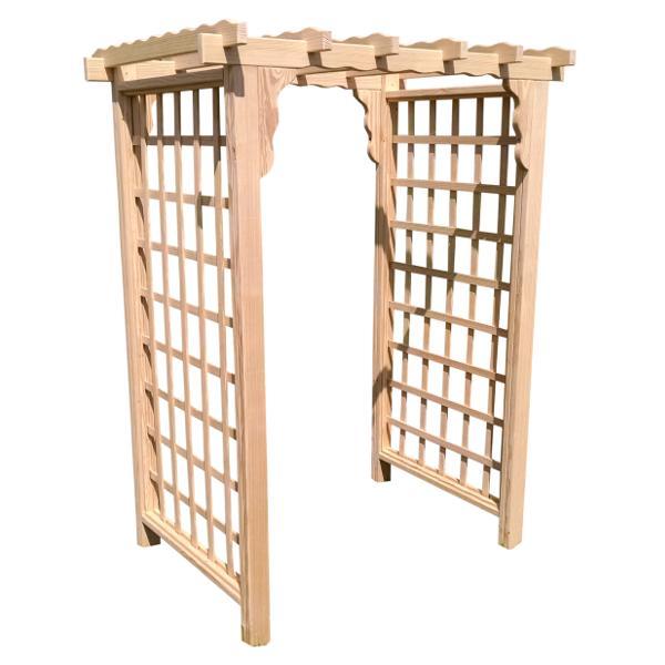 A &amp; L Furniture Pressure Treated Yellow Pine Lexington Arbor Porch Swing Stands 4ft / Unfinished