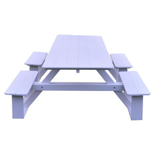 A &amp; L Furniture Recycled Plastic 8 ft Walk-In Table Picnic Table Aruba Blue / No