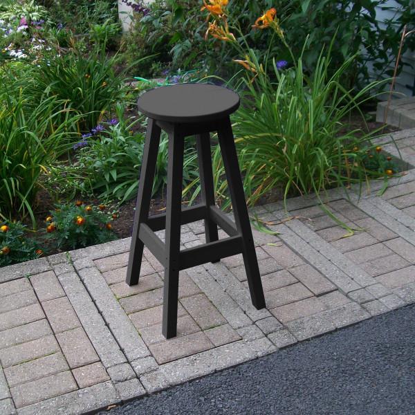 A &amp; L Furniture Recycled Plastic Bar Stool Stool Black