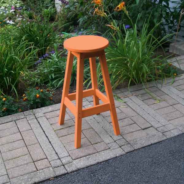 A &amp; L Furniture Recycled Plastic Bar Stool Stool Orange