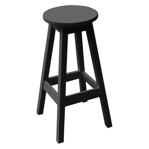 A &amp; L Furniture Recycled Plastic Bar Stool Stool Black