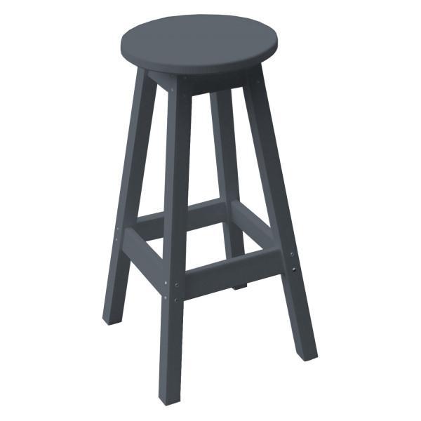 A &amp; L Furniture Recycled Plastic Bar Stool Stool Dark Gray