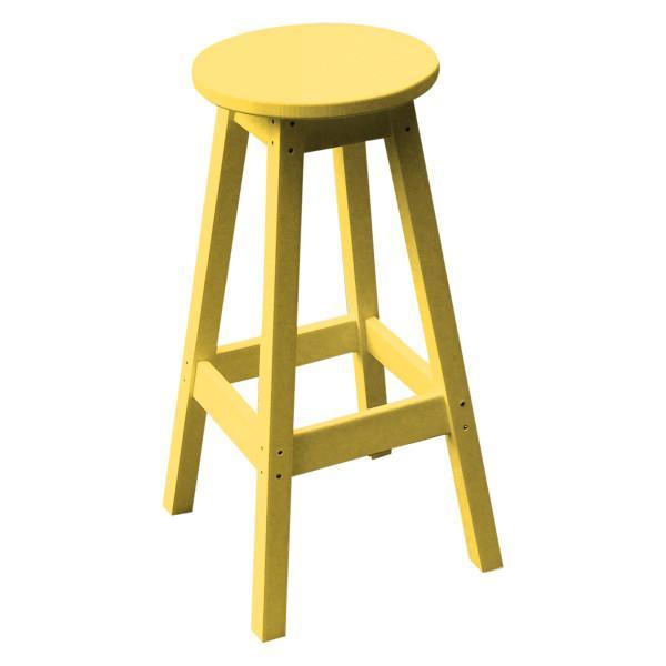 A &amp; L Furniture Recycled Plastic Bar Stool Stool Lemon Yellow
