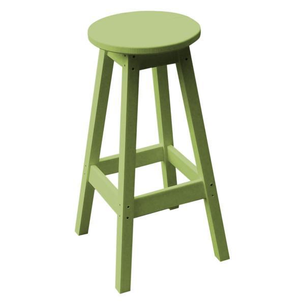 A &amp; L Furniture Recycled Plastic Bar Stool Stool Tropical Lime
