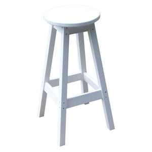 A & L Furniture Recycled Plastic Bar Stool Stool White