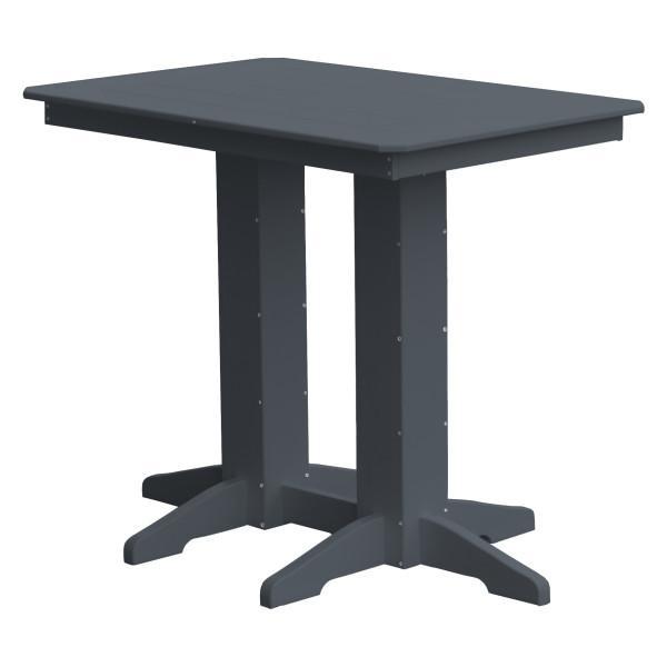 A &amp; L Furniture Recycled Plastic Bar Table Bar Table 4ft / Aruba Blue / No