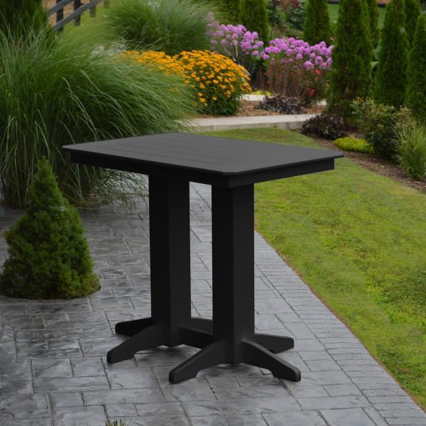 A &amp; L Furniture Recycled Plastic Bar Table Bar Table 4ft / Aruba Blue / No