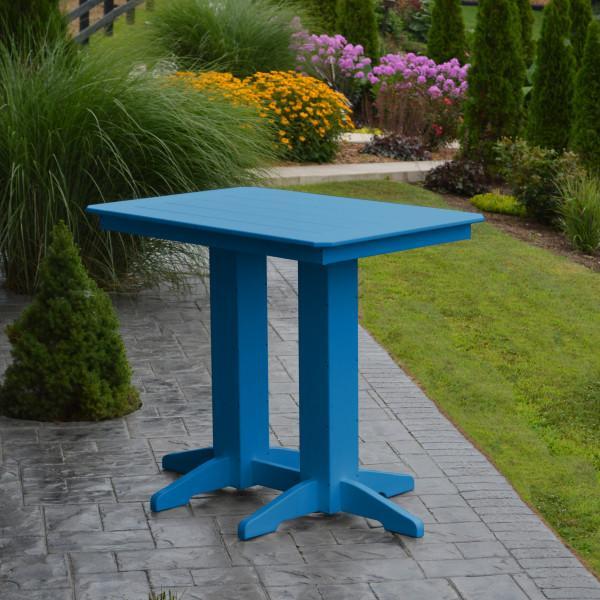 A &amp; L Furniture Recycled Plastic Bar Table Bar Table 4ft / Aruba Blue / No