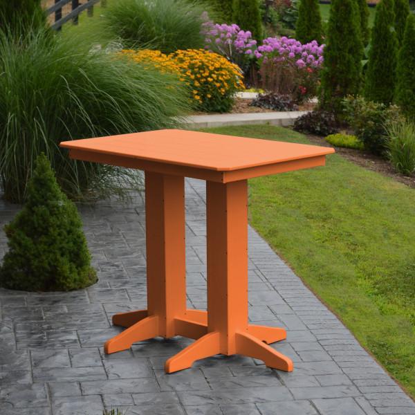A &amp; L Furniture Recycled Plastic Bar Table Bar Table 4ft / Aruba Blue / No