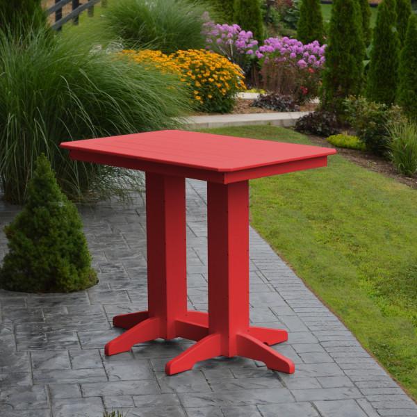 A &amp; L Furniture Recycled Plastic Bar Table Bar Table 4ft / Aruba Blue / No
