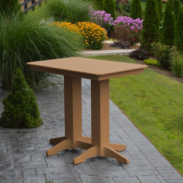 A &amp; L Furniture Recycled Plastic Bar Table Bar Table 4ft / Aruba Blue / No