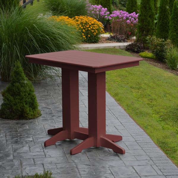 A &amp; L Furniture Recycled Plastic Bar Table Bar Table 4ft / Aruba Blue / No