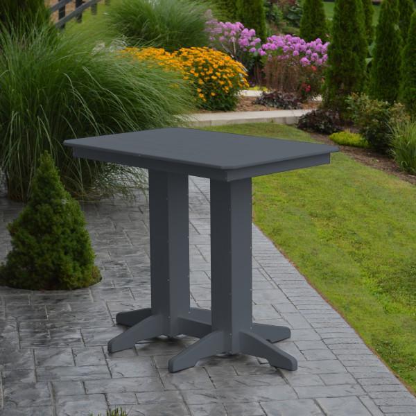 A &amp; L Furniture Recycled Plastic Bar Table Bar Table 4ft / Aruba Blue / No