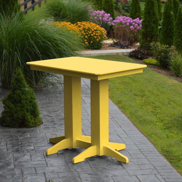 A &amp; L Furniture Recycled Plastic Bar Table Bar Table 4ft / Aruba Blue / No