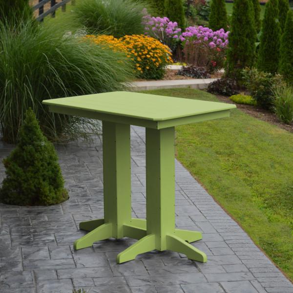 A &amp; L Furniture Recycled Plastic Bar Table Bar Table 4ft / Aruba Blue / No