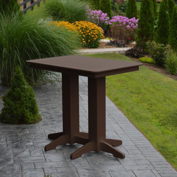 A &amp; L Furniture Recycled Plastic Bar Table Bar Table 4ft / Aruba Blue / No