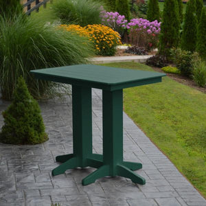 A & L Furniture Recycled Plastic Bar Table Bar Table 4ft / Aruba Blue / No