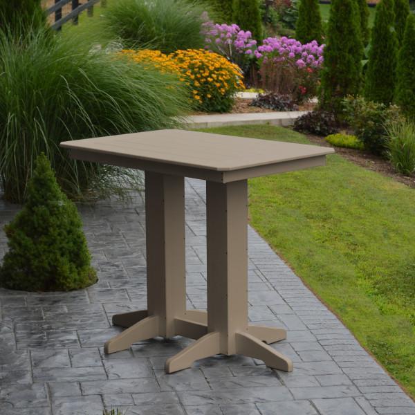A &amp; L Furniture Recycled Plastic Bar Table Bar Table 4ft / Aruba Blue / No