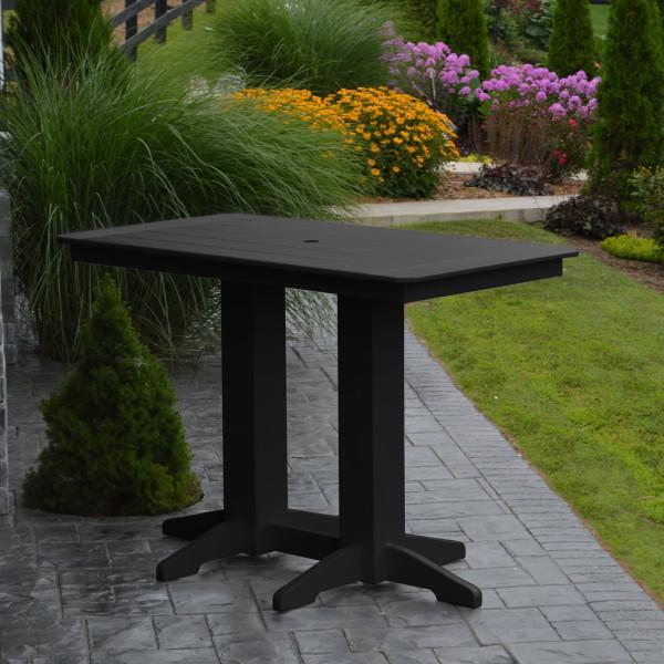 A &amp; L Furniture Recycled Plastic Bar Table Bar Table 4ft / Aruba Blue / No