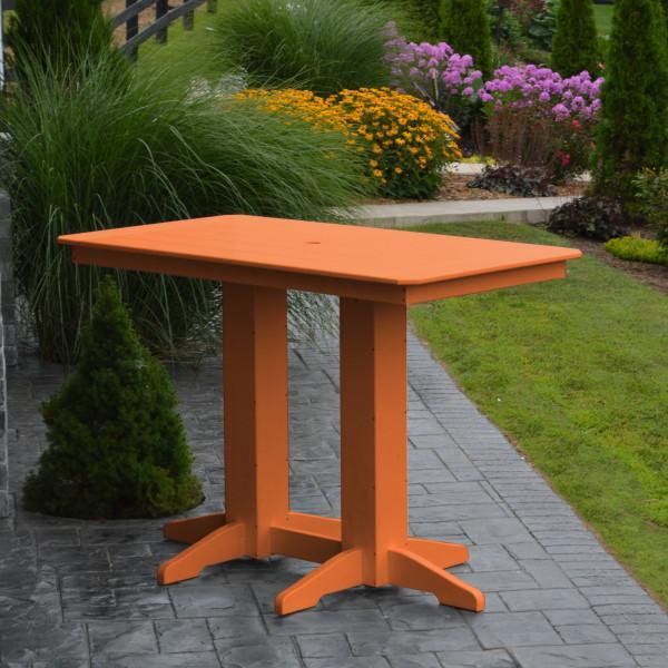 A &amp; L Furniture Recycled Plastic Bar Table Bar Table 4ft / Aruba Blue / No