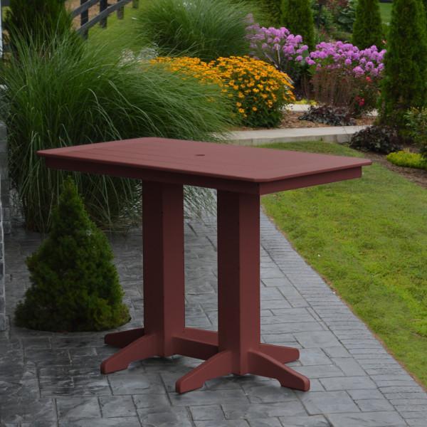 A &amp; L Furniture Recycled Plastic Bar Table Bar Table 4ft / Aruba Blue / No