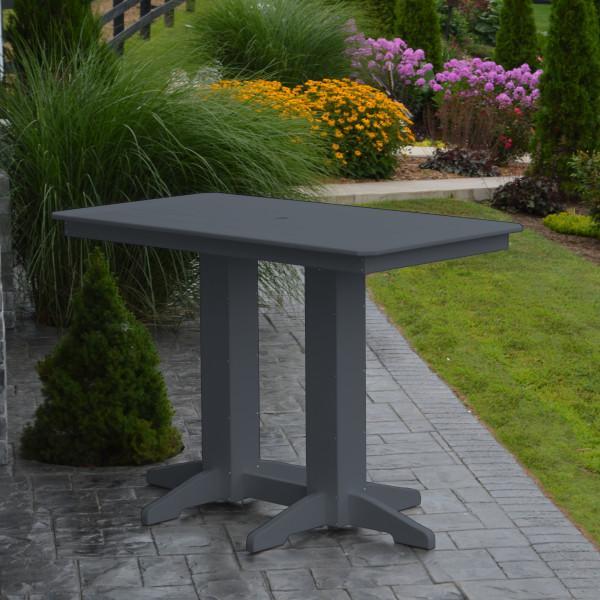 A &amp; L Furniture Recycled Plastic Bar Table Bar Table 4ft / Aruba Blue / No